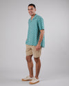 Tiles Aloha Cotton Shirt Ocean