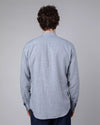 Pinstripe mao Shirt Navy