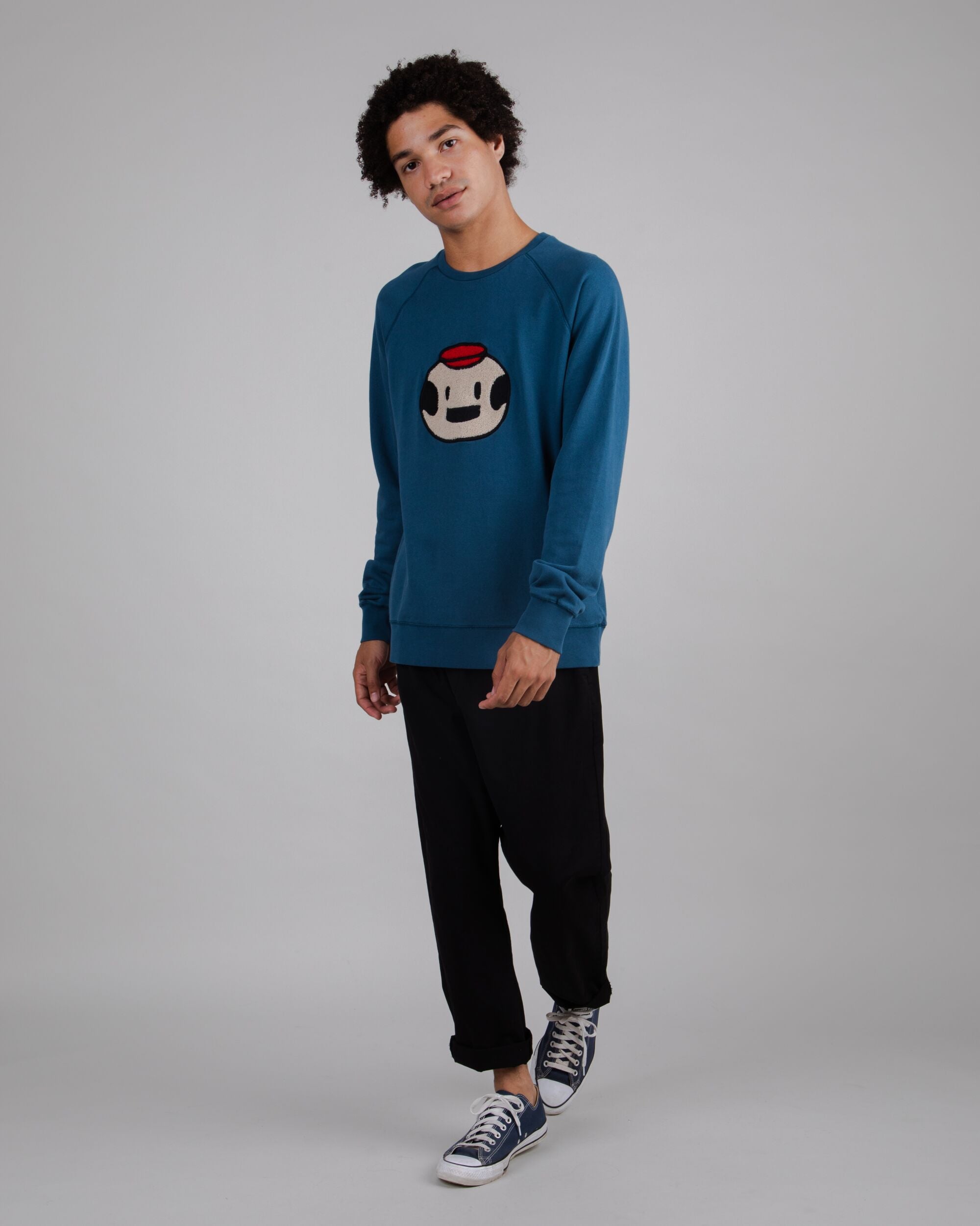 Dickie Logo Regular Sweatshirt Dark Blue