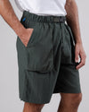 Seersucker Cargo Shorts Deep Jungle