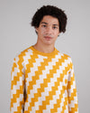 Stripes Crew Neck Sweater Mustard