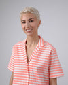 Stripes Aloha Cotton Blouse Red