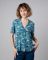 Peanuts Coast Aloha Blouse Ocean