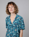 Peanuts Coast Aloha Blouse Ocean