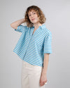 Stripes Oversize Cropped Blouse Pool