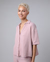 Bubble Oversize Cropped Blouse Rose