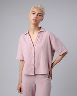 Bubble Cropped Blouse Pink