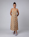 Big Tiles Long Dress Ochre