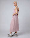 Bubble Strap Long Dress Rose