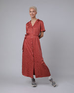 Jacquard Long Dress Garnet