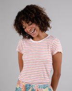 Stripes Tee Coral