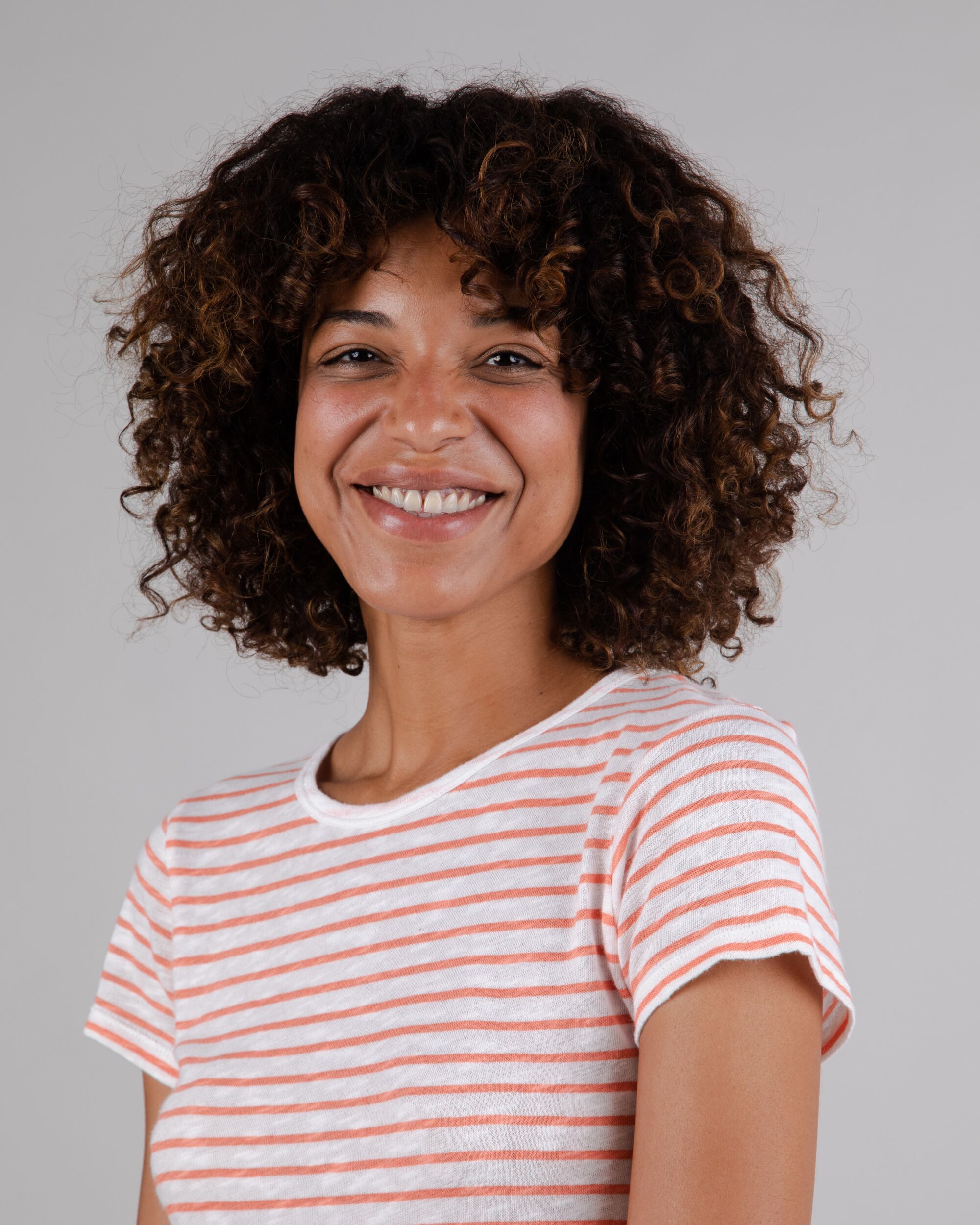 Stripes Slim Fit Tee Apricot