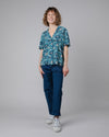 Elastic Pleated Chino Navy