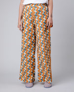 Big Tiles Wide Leg Pants Ochre