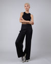 Jacquard Wide Leg Pants Black