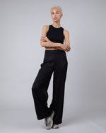 Jacquard Wide Leg Pants Black