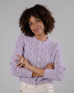 Holeknit Knitted Jacket Lilac