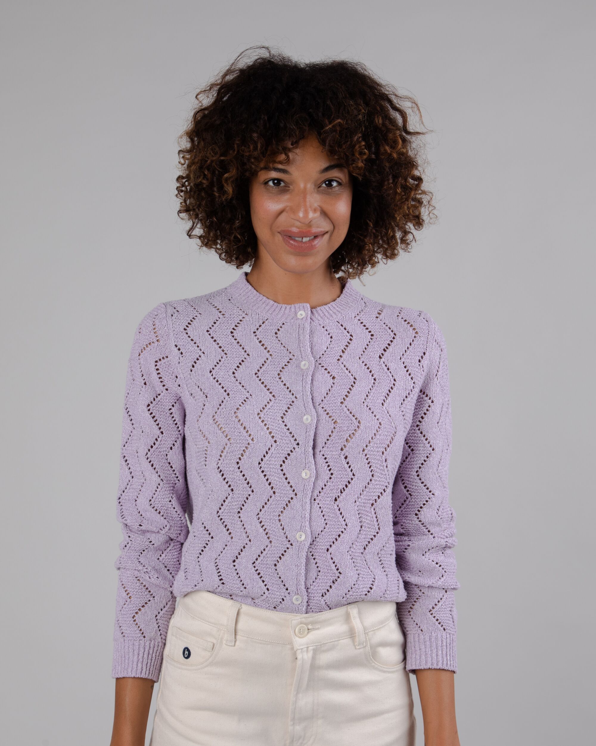 Holeknit Knitted Jacket Lilac