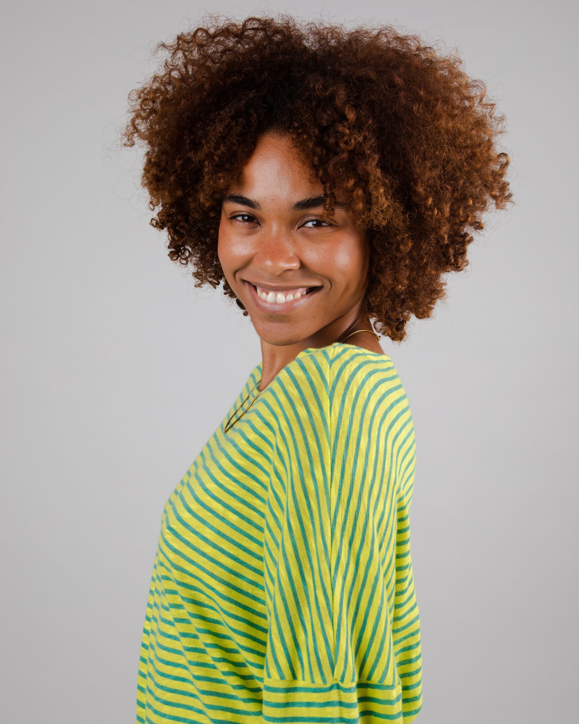 Stripes Fine Knit Sweater Lime