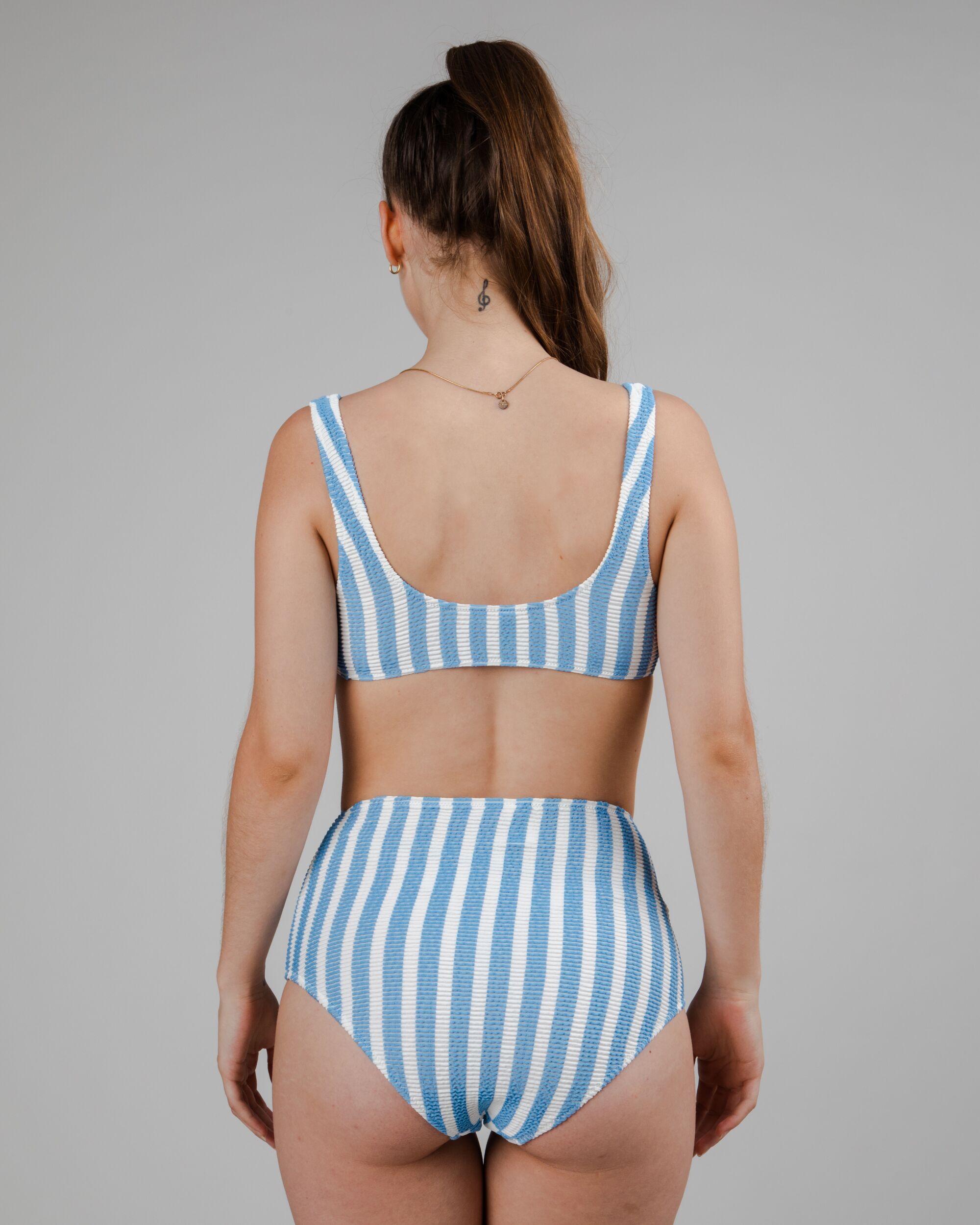 Stripes Bikini Top Pool