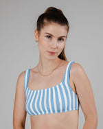 Stripes Bikini Top Pool