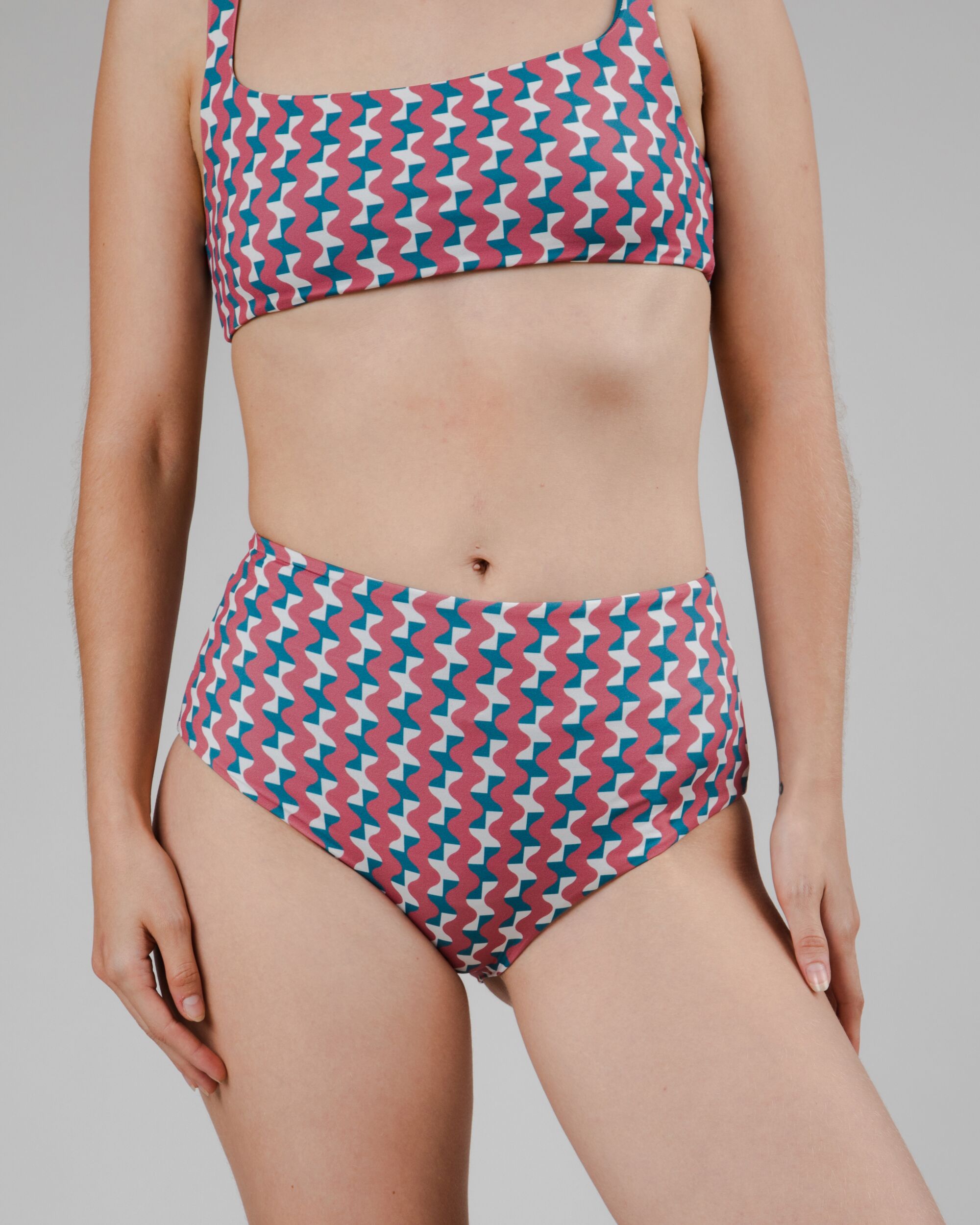 Tiles Bikini Top Rose