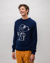 Peanuts Flying Ace Wool Cashmere Sweater Navy