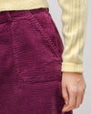 Corduroy Short Skirt Grape