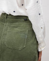 Corduroy Short Skirt Stone Green