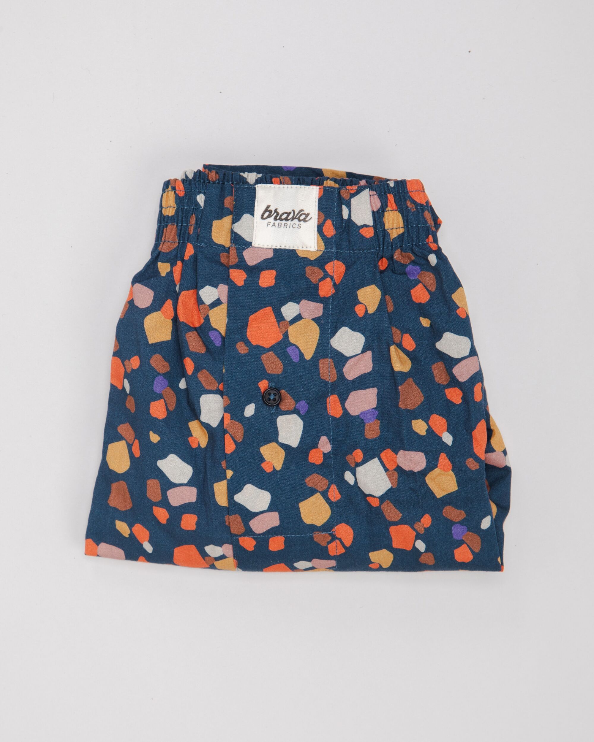 Geo Cotton Boxers Navy