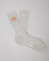 BRV Ribbed Socks White Melange