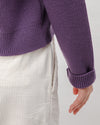 Waterfront Cropped Wool Sweater Orchid