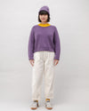 Waterfront Cropped Wool Sweater Orchid