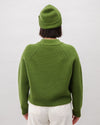 Waterfront Cropped Wool Sweater Green