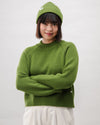 Waterfront Cropped Wool Sweater Green