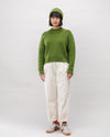 Waterfront Cropped Wool Sweater Green