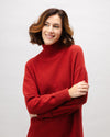 Long Knitted Wool Cashmere Dress Red Clay