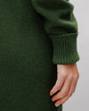 Long Knitted Wool Cashmere Dress Green