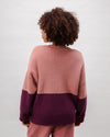 Bicolor Cotton Sweater Rose