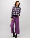 Checks Jacquard Wool Cashmere Sweater Orchid