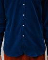 Babycord Japanese Mao Cotton Shirt Navy