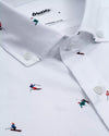 Slalom Race White Printed Shirt